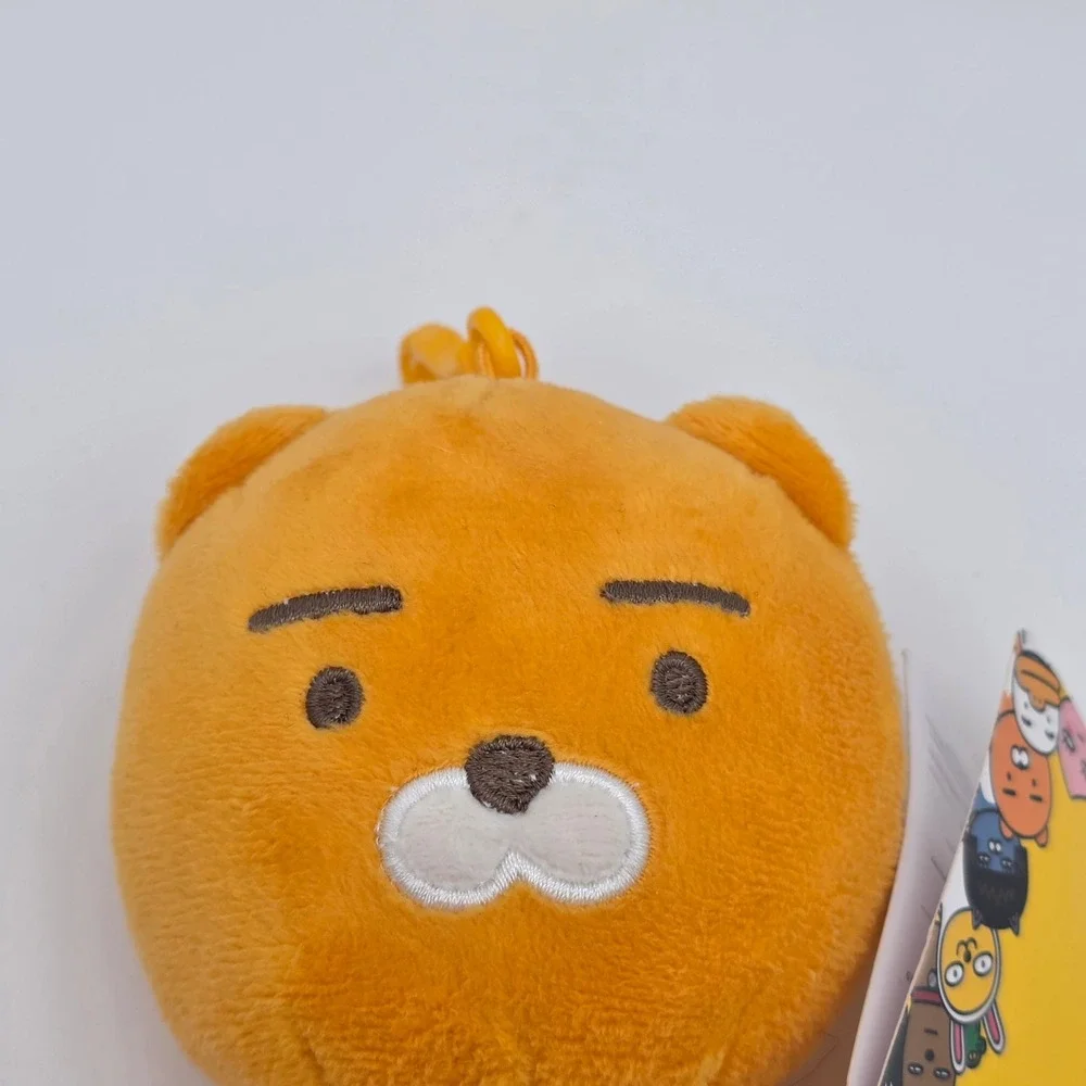 Kakao Friends Ryan Plush Keychain Doll Orange Small Bag Charm Korean Kawaii Lion